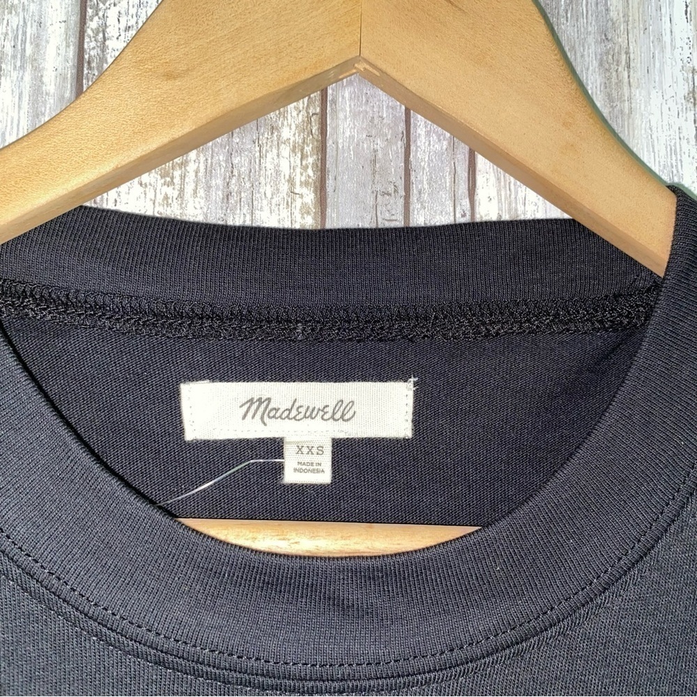Madewell Tina Black T Shirt Dress Mini Cotton Short Sleeve Casual XXS - Picture 5 of 6